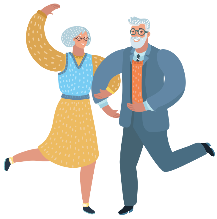 Couple dancing illustration